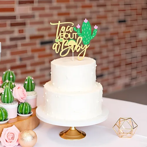 Miniatura 5 de Sleyberoy Taco Bout a Baby Cake Topper-Fiesta de cumpleaños temática mexicana 、 taco Bout a Baby Shower 、 revelación de género, papel para fiesta