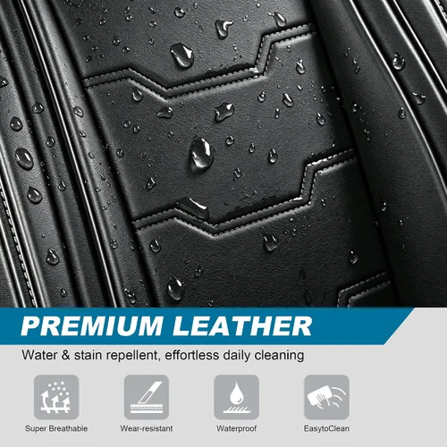 Miniatura 8 de DISUTOGO Juego completo de fundas de asiento para Honda Civic 2003-2024 2025 2026, impermeables, de cuero de primera calidad para fundas de asiento