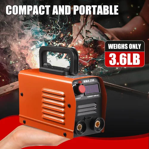 Miniatura 2 de Mini Máquina de Soldadura Portátil, MMA 250A 110V Soldador de Palo, Máquina de Soldadura IGBT Inversora, Arranque en Caliente, Fuerza de Arco