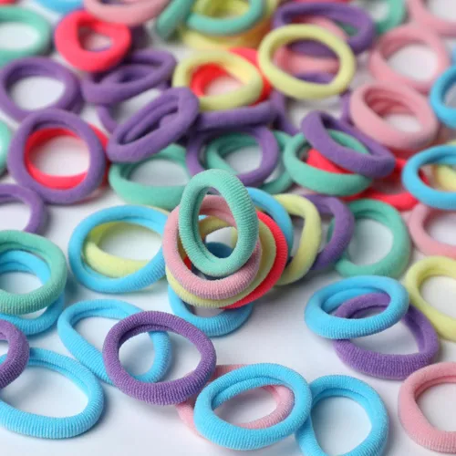 Miniatura 7 de Ligas para el cabello, mini bandas para el cabello coloridas sin costuras, suaves y elásticas, soportes para cola de caballo (coloridas, 200 piezas)