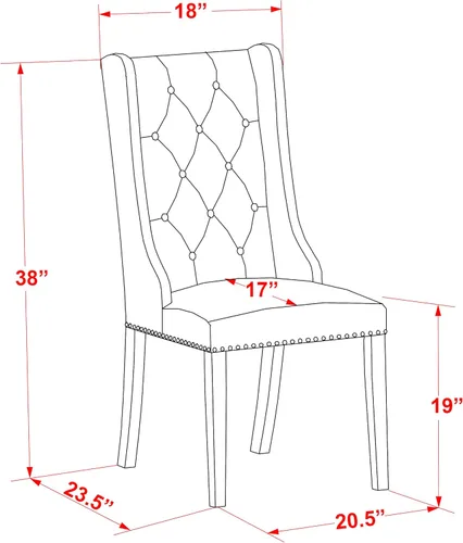 Miniatura 13 de East West Furniture SHFO3-BLK-01 - Juego de comedor de 3 piezas para espacios pequeños que contiene una mesa de cocina redonda con pedestal y 2