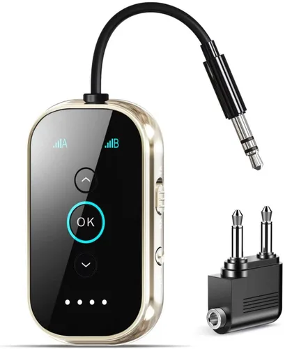 Ultra Xmagpot Transmisor Receptor Bluetooth 5.4 - Aluminio CNC y Vidrio Cerámico | Enlace Dual para 2 AirPods/Auriculares | Audio aptX Adaptativo/HD