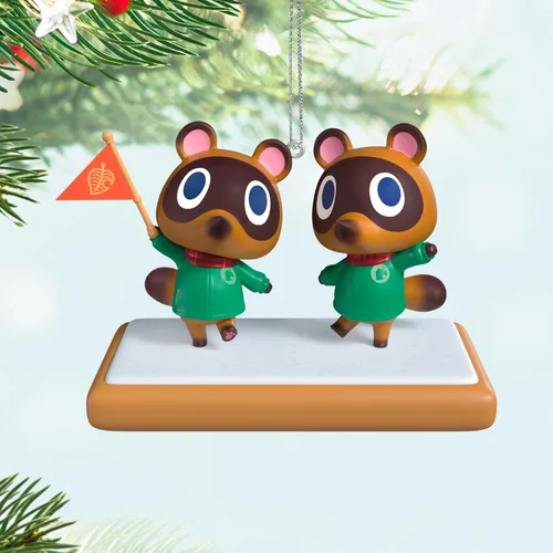 Miniatura 3 de Hallmark Keepsake Adorno de Navidad 2025, Nintendo Animal Crossing Timmy y Tommy, regalos para jugadores