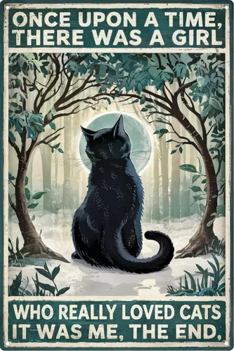 Miniatura 12 de Cartel divertido de gato negro en metal para decoración de baño, letreros de lata para baño, letreros de pared, decoración divertida para inodoro