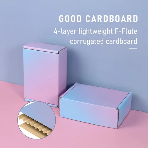 Miniatura 3 de Cajas de envío pequeñas de 6 x 4 x 2 pulgadas para pequeñas empresas, paquete de 30 cajas de correo moradas, caja de embalaje de cartón corrugado