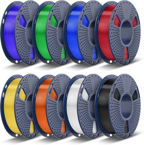 Miniatura 35 de TECBEARS Paquete de filamentos de ácido poliláctico (PLA), 8.82 oz/carrete, 16 colores, 8.8 lbs en total, Amarillo