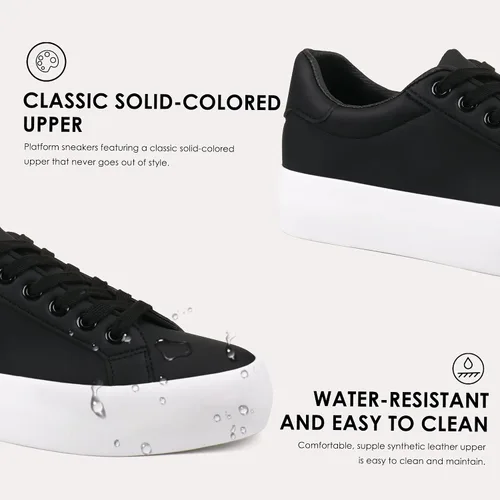 Miniatura 2 de JABASIC Zapatos deportivos de plataforma con cordones y estampado floral para mujer