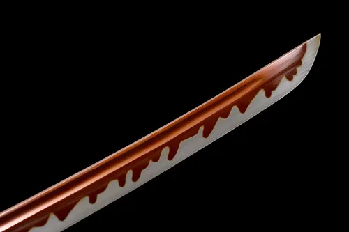 Miniatura 5 de Espada Katana Tradicional Forjada a Mano con Templado de Calor/Arcilla Verdaderas Katanas de Acero al Carbono 1060/1095 T10, Afilar, Espiga