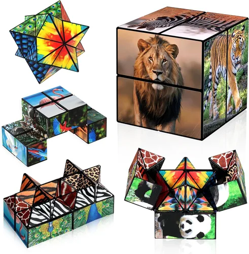 Miniatura 10 de Star Cube - Juego de cubos mágicos, cubo Yoshimoto 2 en 1 para niños y adultos, juguete para niños y niñas de 8 a 12 años