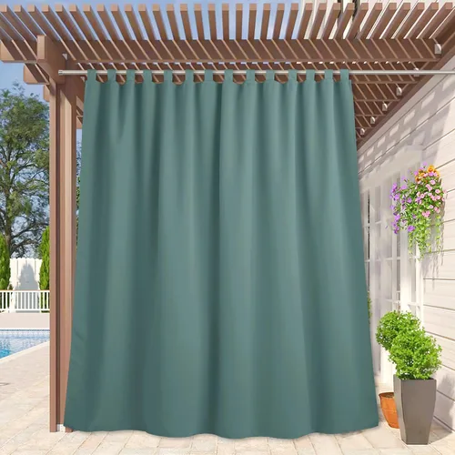 Miniatura 43 de RYB HOME - Cortinas opacas para interior y exterior, cortinas para patio o terraza, cortinas exteriores con pestaña Crema Beige
