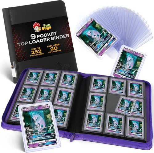 Miniatura 21 de FunGuys Toploader - Carpeta de almacenamiento para tarjetas, 252 carpetas con 9 bolsillos superiores, colección de tarjetas para Yugioh, MTG, TCG