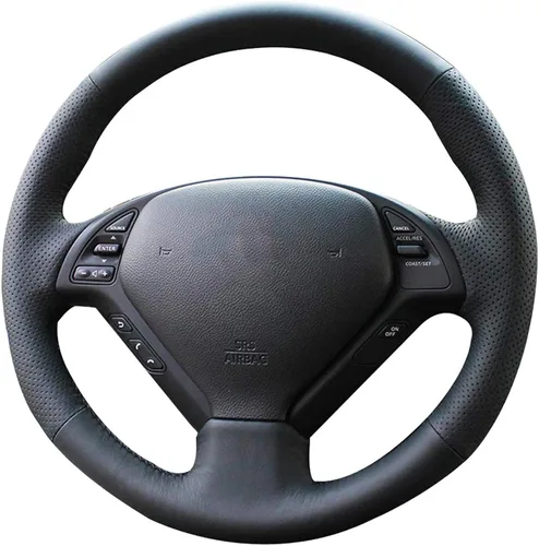 Miniatura 19 de Loncky - Funda de cuero para volante color beige, ajuste personalizado para Infiniti G37/ Infiniti G35/ Infiniti EX35 /Infiniti EX25/ Infiniti EX37