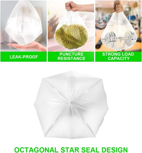 Miniatura 3 de FORID - Bolsas de basura pequeñas transparentes de 2.6 galones, 220 bolsas de basura de plástico para baño, dormitorio, oficina (220 unidades)