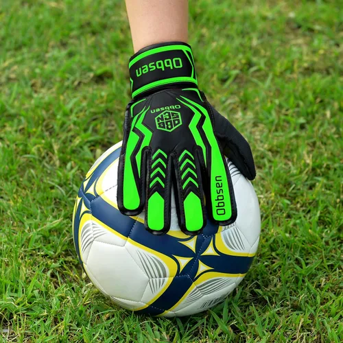 Miniatura 4 de Guantes de portero de fútbol para niños, jóvenes y adultos, guantes de portero de fútbol de agarre fuerte con protección para los dedos