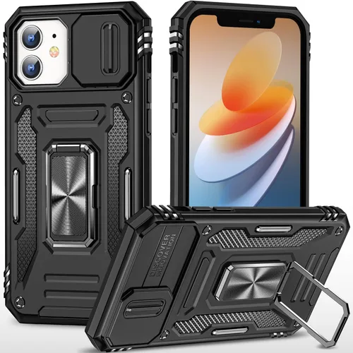 Miniatura 25 de Funda para iPhone 13 Pro con funda para cámara, con soporte de anillo para soporte, con función de montaje magnético para automóvil, para iPhone 13