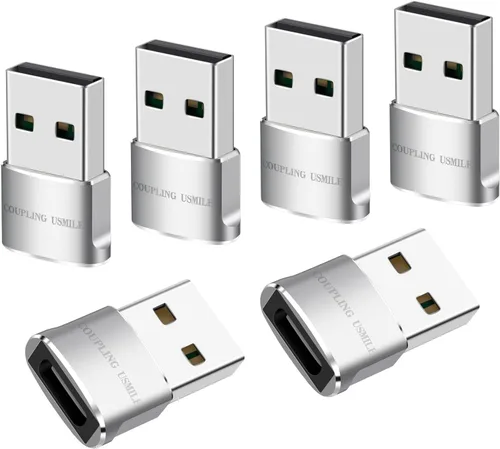 Miniatura 9 de Adaptador USB a USB C, 4 paquetes para iPhone de carga rápida, transferencia y conversión OTG tipo C. USBC a A compatible con iPhone 17/16/15 Plus