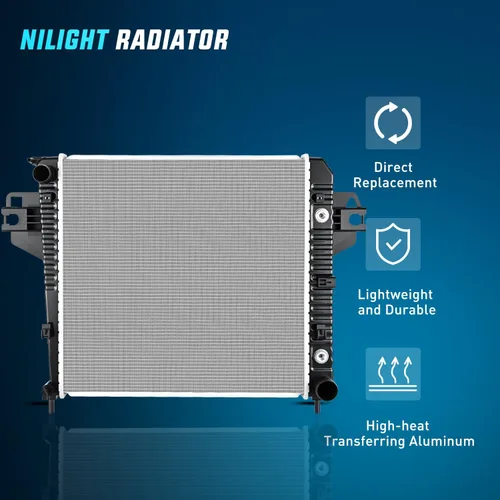 Miniatura 2 de Nilight Radiador para Jeep Liberty 3.7L 2002 2003 2004 2005 2006, Radiador de Refrigerante del Motor con Enfriador de Aceite, Transmisión