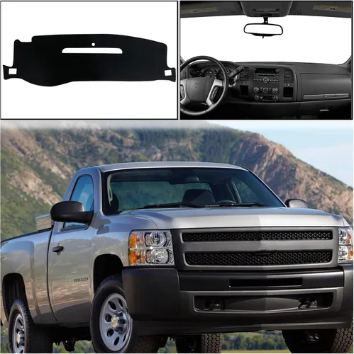 Miniatura 6 de Funda de tapete para salpicadero de ajuste personalizado para Chevy Chevrolet Silverado/GMC Sierra Truck 2007-2013, compatible con Chevy Suburban