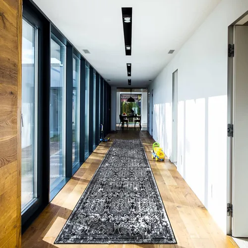 Miniatura 14 de Vaukki - Alfombra de pasillo, suave y peluda, alfombra antideslizante lavable, para lavandería, cocina, granja, baño, entrada y dormitorio