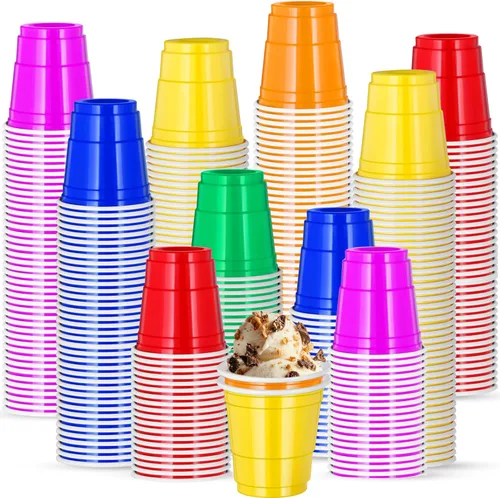 Miniatura 36 de 500 piezas Vasos de Chupito de Plástico Lake Bule de 2 onzas vasos de chupito azules Revelación de Género vasos de chupito desechables para beber
