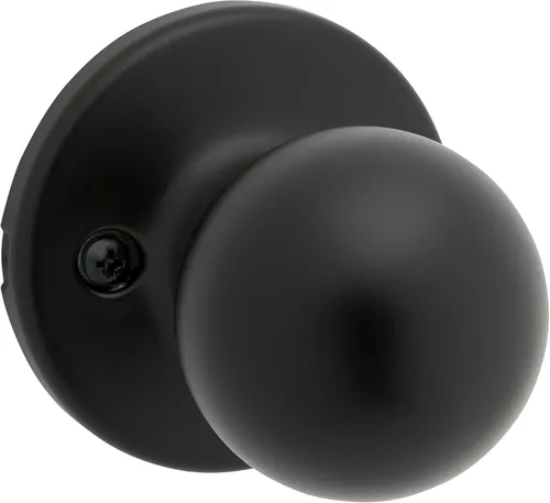 Kwikset Polo - Pomo de puerta de chupete, manija de un solo lado para armarios, puertas dobles francesas y despensa, pomo de puerta interior de