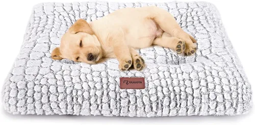 Alfombrilla para jaula de perro, colchón de jaula de perro de felpa, colchón para jaula de perro suave, almohadilla antideslizante para jaula de