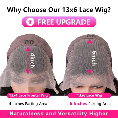 Miniatura 5 de Pelucas de cabello humano lacio de 20 pulgadas con encaje frontal de 13 x 6 pulgadas para mujeres negras, predepiladas con línea capilar natural