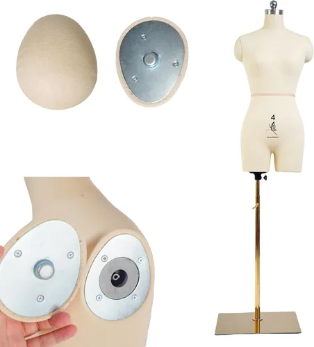 Miniatura 3 de Maniquí de costura para mujer, talla 4, forma de vestido profesional para diseño de sastre y exhibición, cuerpo de espuma para alfileres, torso