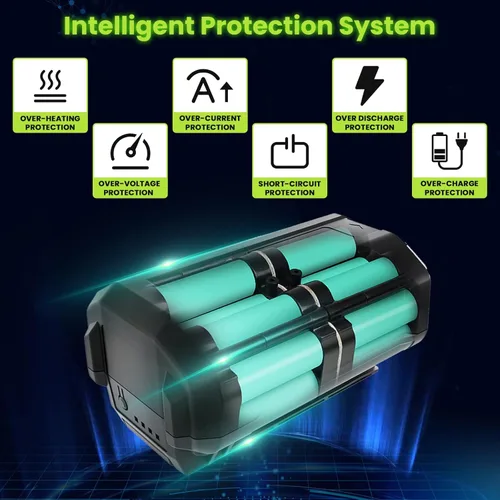 Miniatura 5 de Paquete de 2 baterías de repuesto de 8000 mAh OP4040 para batería Ryobi de 40 V compatible con batería de litio Ryobi de 40 V OP4050A OP40602