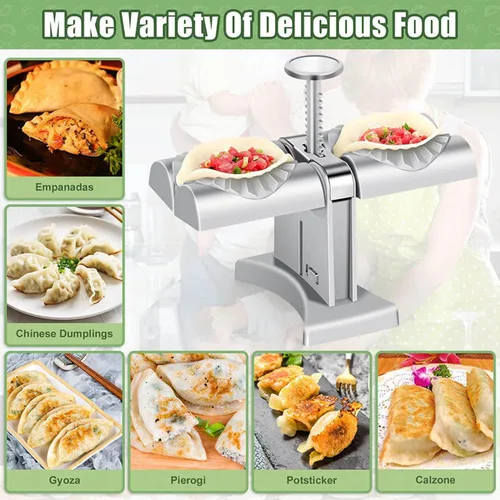 Miniatura 5 de Máquina para hacer bolas de masa, juego de 6 piezas fácil y rápido de preparar con esta prensa para hacer empanadas, comparte tiempo con familiares