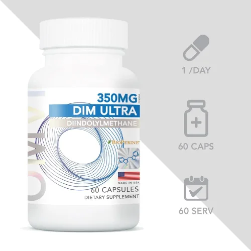 Miniatura 2 de Omvi Formulas DIM Ultra 350mg 60 Cápsulas con Extracto de Brócoli, BioPerine
