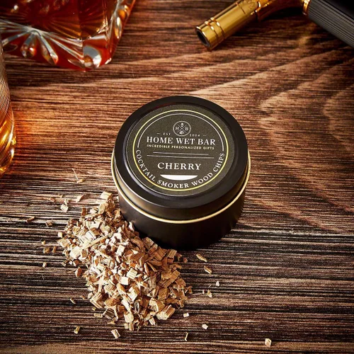 Miniatura 5 de HomeWetBar Juego de virutas de madera para ahumar whisky, roble, cereza y nogal para cóctel y whisky