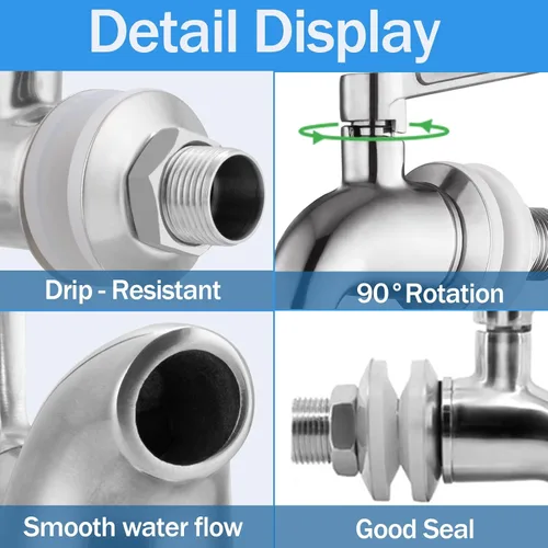 Miniatura 3 de Grifo de reemplazo del dispensador de bebidas,Grifo de acero inoxidable para dispensador de agua,Caño de reemplazo del dispensador de bebidas