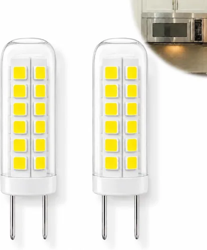 Paquete de 2 bombillas LED G8 para microondas GE, 3 W, 120 V, 330 lúmenes, luz diurna 6000 K, reemplazo halógeno regulable de 25 W, compatible con