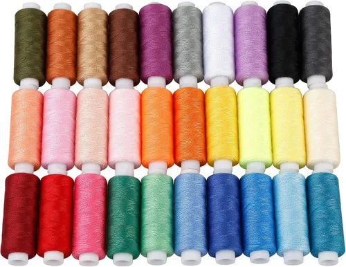 Miniatura 2 de Ciaraq 30 carretes de bobina de hilo de coser, 250 yardas, varios hilos hilo de coser bocinas de coloridas Juego de bobina de hilo para bordado uso