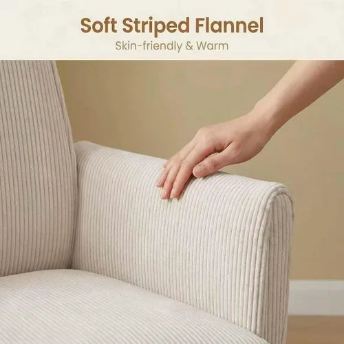 Miniatura 8 de Silla de escritorio de terciopelo con rayas para oficina en casa, silla tapizada moderna ajustable en altura y giratoria con ruedas, silla Silla