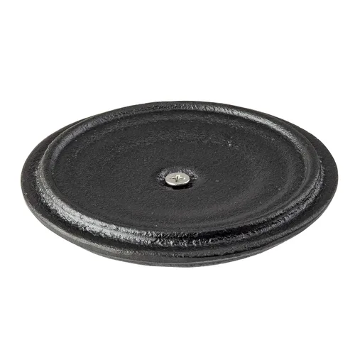 Miniatura 7 de TableCraft 10747 Cocotte, 8 onzas., con tapa & asas, de acero inoxidable perilla, hierro fundido, negro