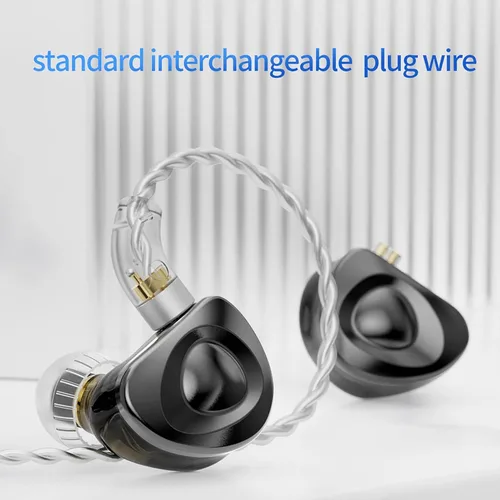 Miniatura 8 de FEDAI TRN MT4 1DD Auriculares de alta fidelidad, TRN MT4 intrauditivos con nuevo auricular magnético compuesto de 0.394 in con cable desmontable C