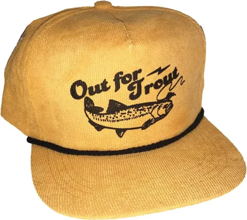 Miniatura 26 de ThatsRad Out for Trout Corduroy Snapback Sombrero Gorra Pesca con Mosca Pescador