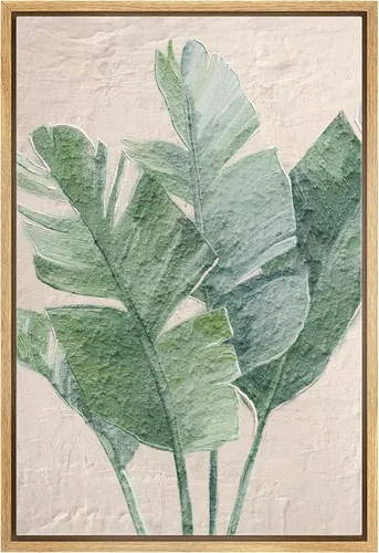 Miniatura 18 de SIGNWIN Lienzo enmarcado para pared, diseño de planta de bosque de montaña verde pastel, naturaleza, ilustraciones de área silvestre, arte moderno