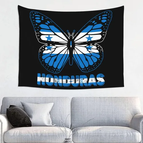 Miniatura 29 de Póster de tapiz de bandera de El Salvador de mariposa de 29 x 37 pulgadas, decoración del hogar, decoración para colgar en la pared, dormitorio