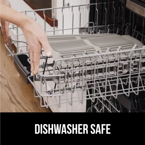Miniatura 6 de GORILLA GRIP Tapete de secado de platos de silicona patentado 100% sin BPA para encimera de cocina, diseño acanalado para atrapar agua, fácil