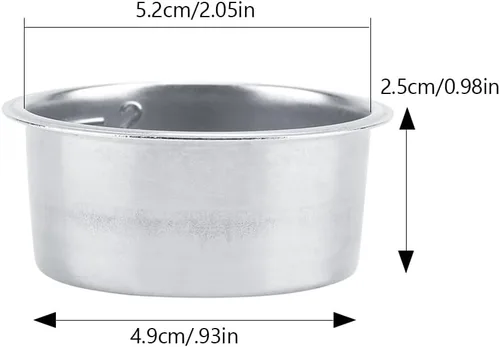 Miniatura 4 de Tiiyee Filtro de café de acero inoxidable, portafiltro de café expreso, taza de cesta, filtro poroso no presurizado, filtro poroso, accesorios