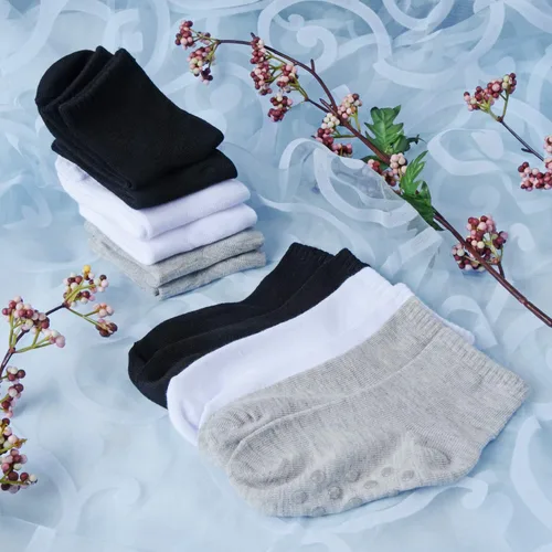 Miniatura 13 de Tenpluszero 12 pares de calcetines antideslizantes para niños pequeños con puños para bebés niños y niñas