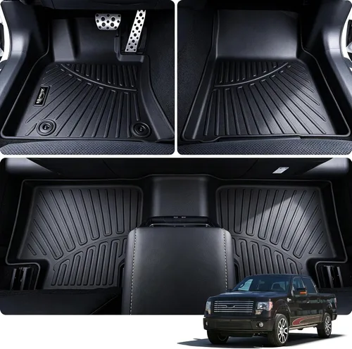 Miniatura 3 de Alfombrillas para Ford F-150 F150 SuperCrew/Crew Cab 2010-2014, forro de piso de ajuste personalizado todo clima de alta resistencia para accesorios