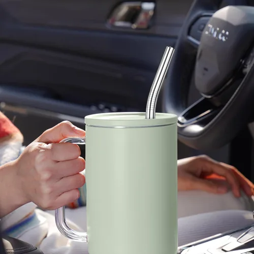 Miniatura 3 de Tomorotec Pajitas de 40 onzas, 14 popotes de repuesto de acero inoxidable para vasos Stanley Adventure Quencher de viaje con cepillos de limpieza, 2