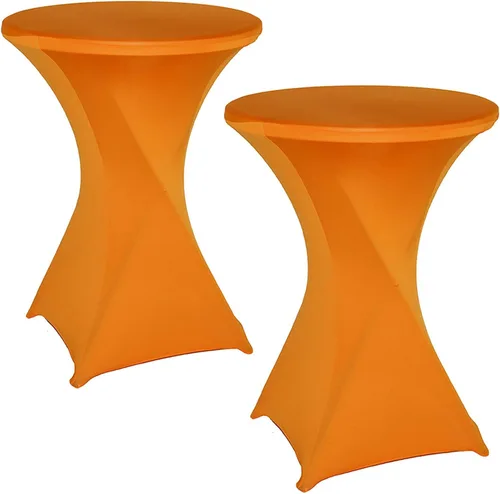 Miniatura 11 de Jeloris Paquete de 2 manteles redondos de elastano elástico de elastano de 32 x 43 pulgadas, color negro, para bodas, banquetes, eventos, fiestas