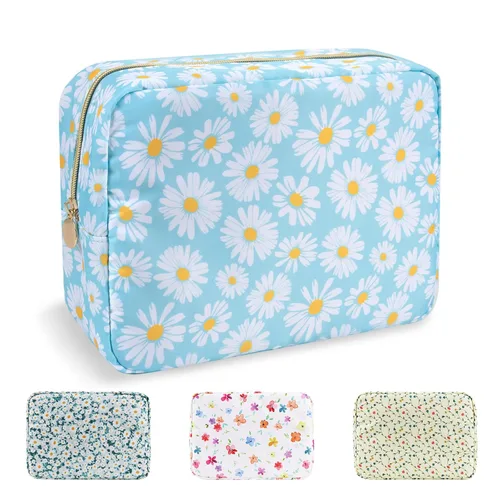 Miniatura 85 de Estuche pequeño para lápices y maquillaje para bolso, lindo estuche de lápices, bolsa de pinceles de maquillaje de nylon con cremallera, estuche