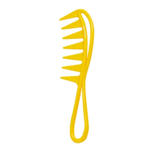 Miniatura 5 de Peine desenredante de dientes anchos para ducha, peine flexible de amplia separación, peine hueco, peine antiestático desenredante para el cabello