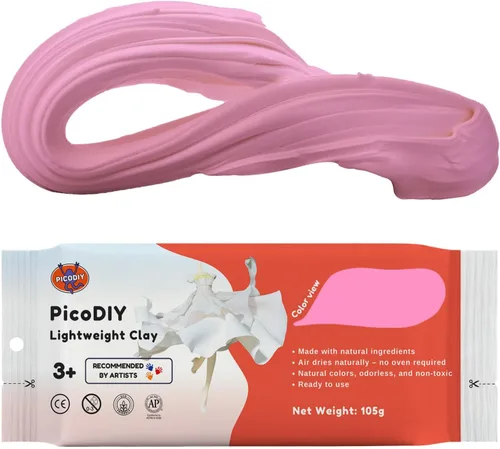 Miniatura 14 de Arcilla ligera - Arcilla de secado al aire, ultra ligera y suave, segura y no tóxica, moldeable y flexible, arcilla de modelado DIY para figuras